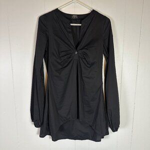 RAER RA-RE Italy Tunic Button Down Top with Spider Charm Embellishment Sz Large